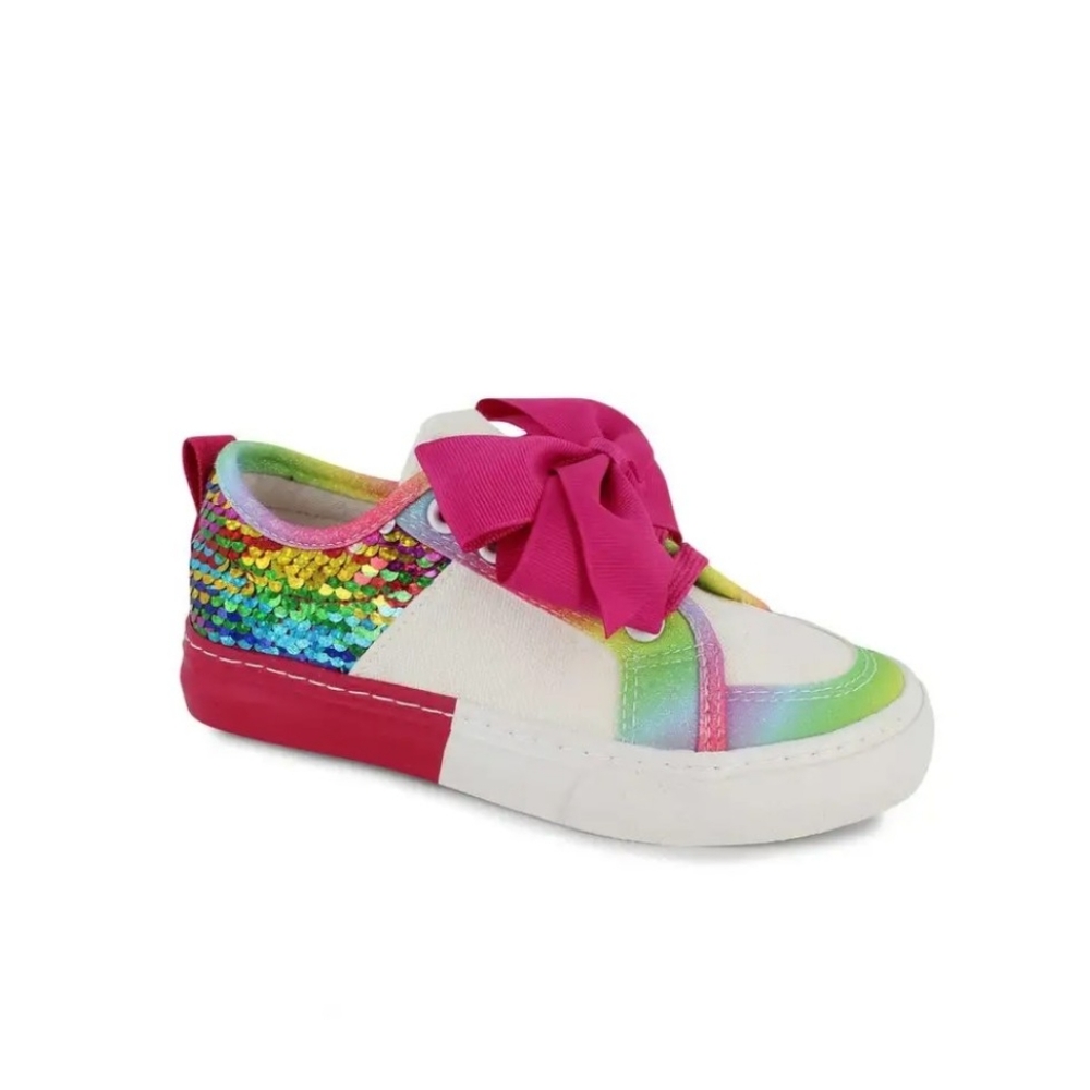 Custom made girl Bow glitter shoes